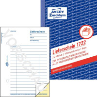 Formularbuch 1722 Lieferschein A6 - SD,  2 x 40 Blatt
