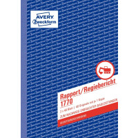 Formularbuch 1770 Rapport/Regiebericht A5 - SD,  2 x 40 Blatt