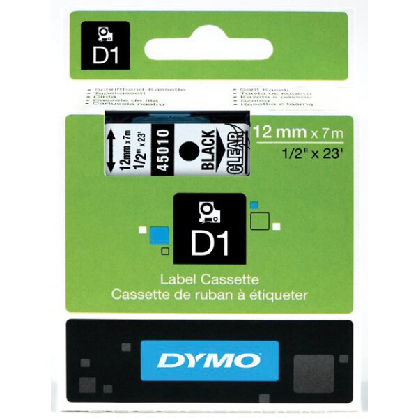 S0720500 DYMO D1 12mm SCHWARZ-KLAR