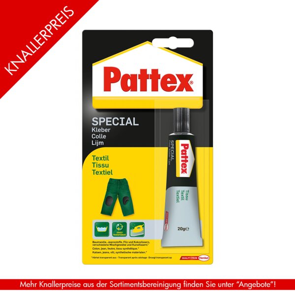 Alleskleber Pattex® Spezialkleber Textil - 20g BK