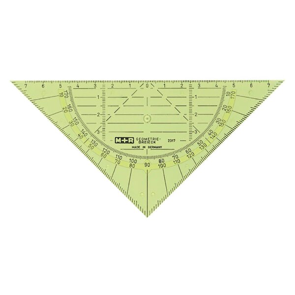 Geodreieck 17cm transparent farbig sortiert