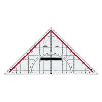 TZ-Dreieck 25cm Acrylglas glasklar rot hinterlegt