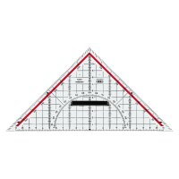 TZ-Dreieck 25cm Acrylglas glasklar rot hinterlegt