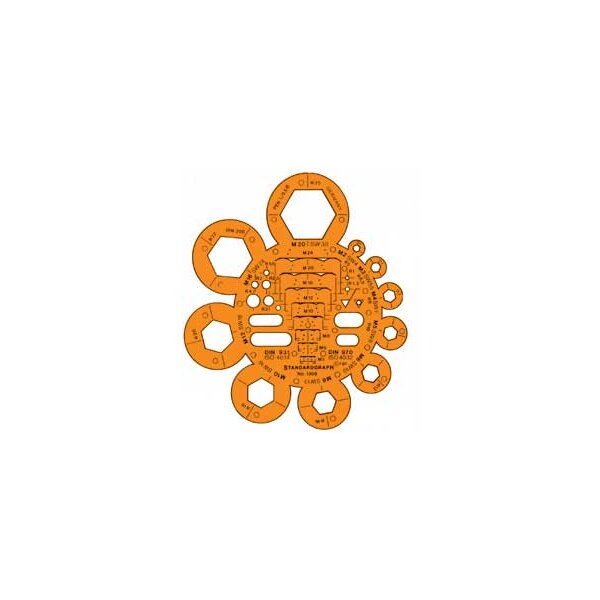 Abrundungsschablone, Radien von 0,5 bis 40 mm,1.5 mm,...