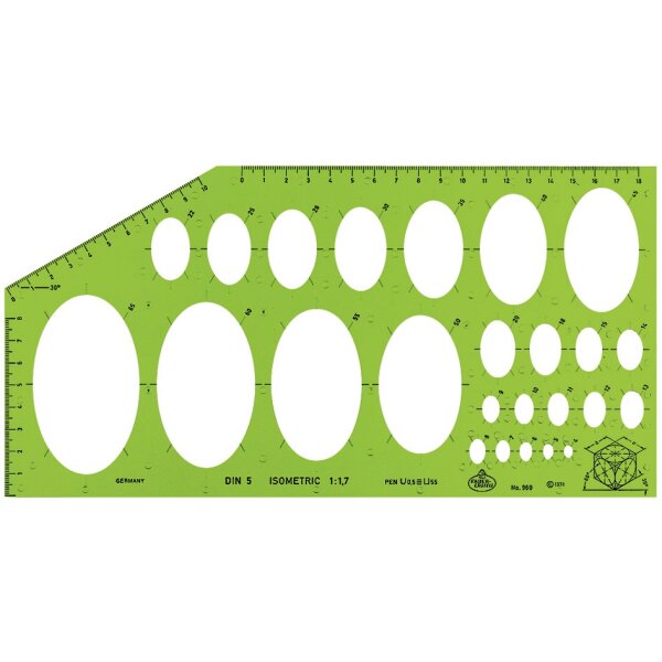 Ellipsenschablone ISOMETRIC