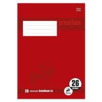 Schulblock A4-50 Blatt Premium 90g/qm - Lineatur 26,...