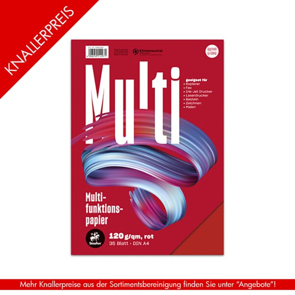 Multifunktionspapier A4 35Bl 120g rot intensiv