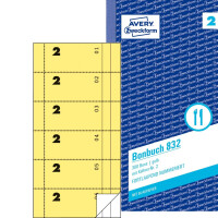 Formularbuch 832 Bonbuch gelb - 2 x 50 Blatt, 300 Bons
