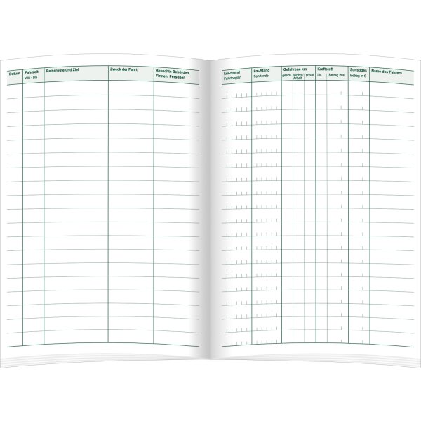 Fahrtenbuch für Pkw, 64 Seiten, A5
