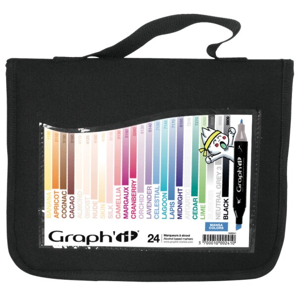 GRAPH-It Marker 24er Set im WALLET - Manga
