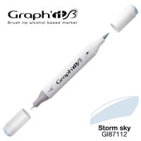 GRAPHIT Layoutmarker Brush & extra fine 7112 - Storm sky