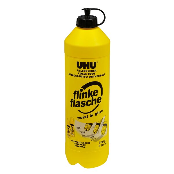 UHU Alleskleber flinke flasche, Nachfüllkanister, 760g