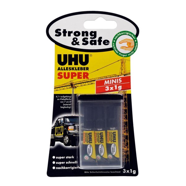 Alleskleber SUPER Strong&Safe 3x1g