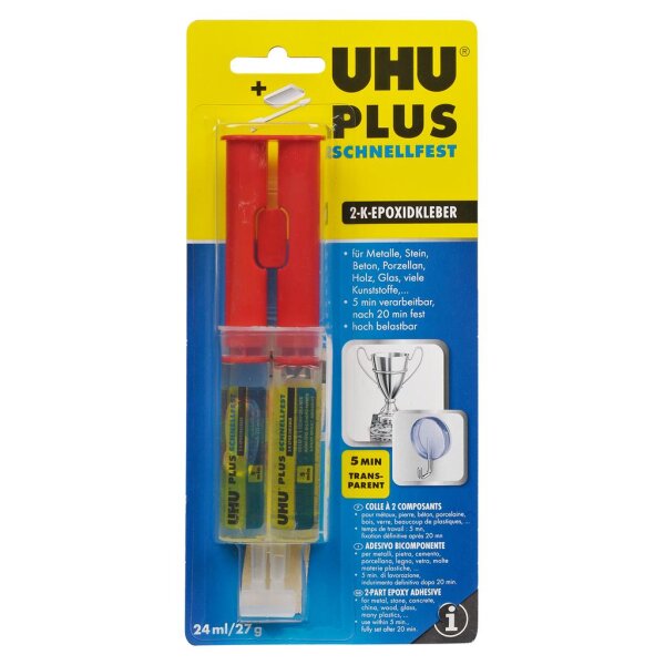 UHU 2-Komponenten-Klebstoff plus schnellfest, 27g Doppel-
