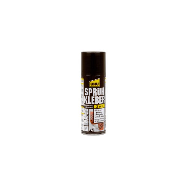 UHU Sprühkleber 3 in 1, wieder ablösbar, 200 ml Dose