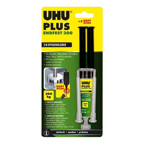 UHU 2-Komponenten-Klebstoff plus endfest,Doppelkammerspritze