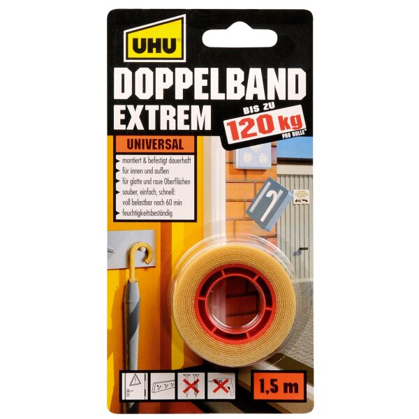 UHU Montage-Klebeband EXTREM, doppelseitig, bis 120 kg