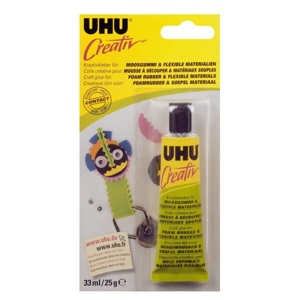 UHU Spezialkleber Creativ für Moosgummi, 33 ml in Tube