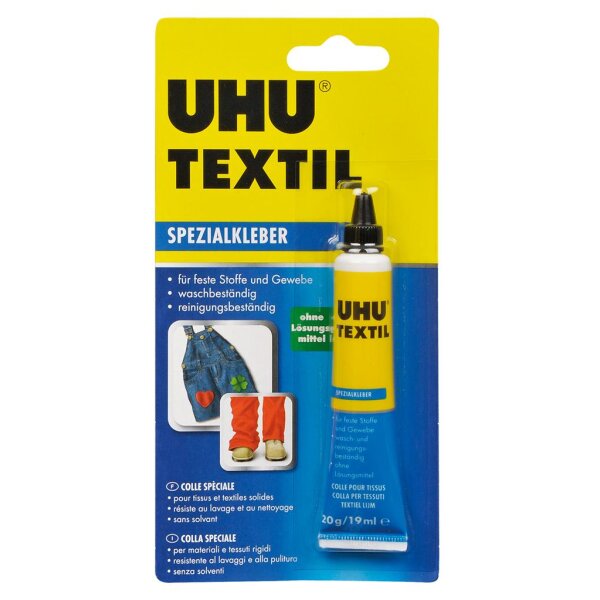 UHU Spezialkleber TEXTIL, lösemittelfrei, 20g in der Tube