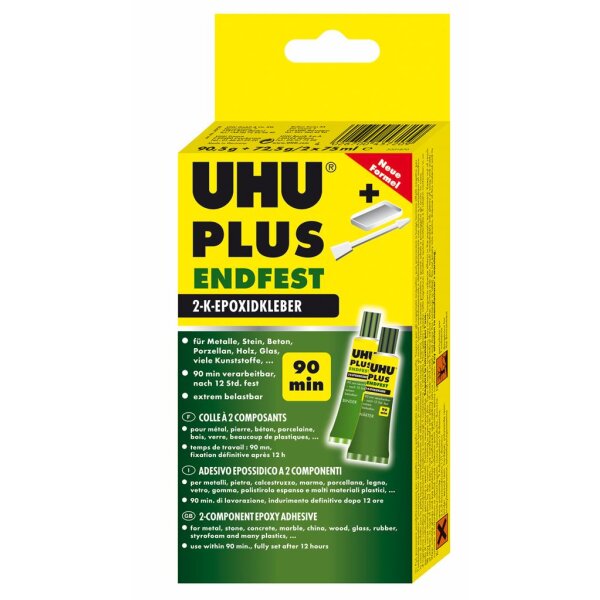 UHU 2-Komponenten-Klebstoff plus endfest, 163g in Tube