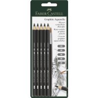 Bleistift Graphit Aquarelle + Pinsel - Blisterkarte