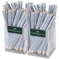 Bleistift Jumbo GRIP silber - B, 2x36er Köcher