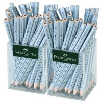 Bleistift Jumbo GRIP silber - B, 2x36er Köcher
