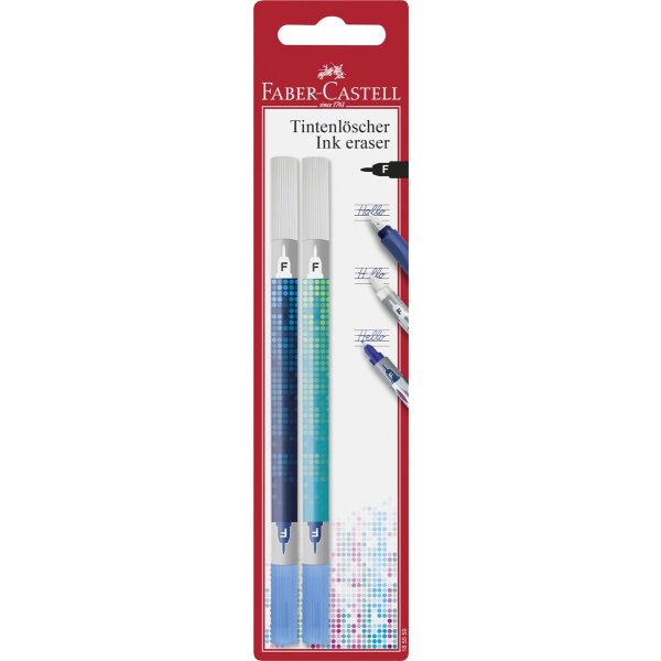 Tintenlöscher Korrektur-Spitze F, für blaue Tinte, auf Blisterkarte
