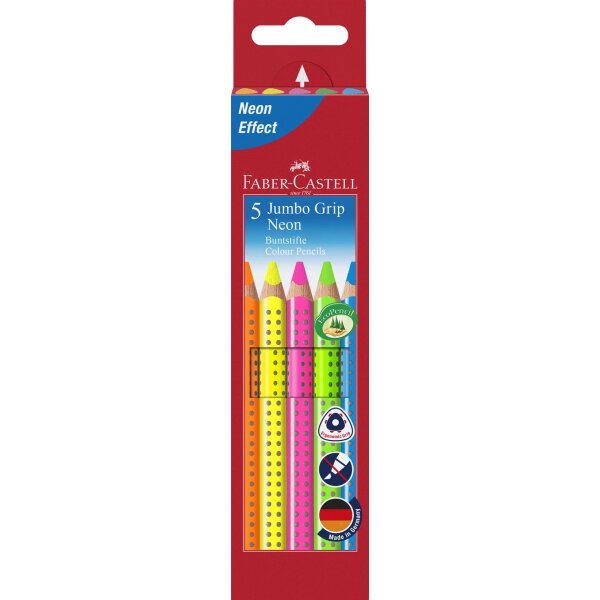 Buntstift Jumbo GRIP - 5er Etui Neon