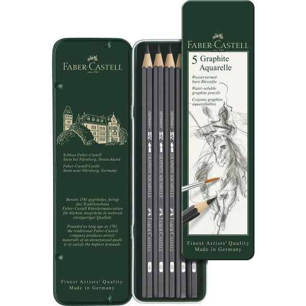 Aquarellbleistift Graphite Aquarelle - 5er Metalletui