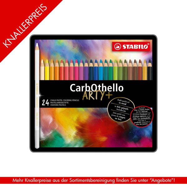 Pastellkreidestift - STABILO CarbOthello - 24er Metalletui - mit 24 verschiedenen Farben