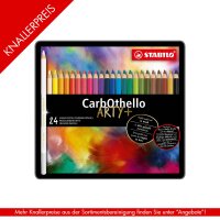 Pastellkreidestift - STABILO CarbOthello - 24er Metalletui - mit 24 verschiedenen Farben