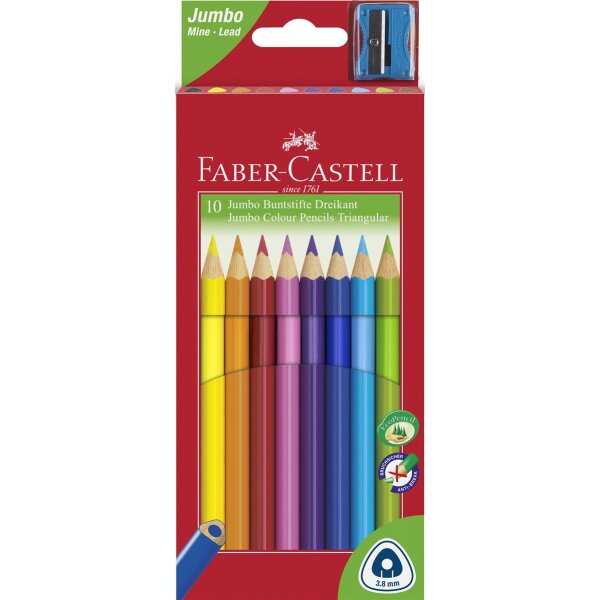 Farbstift Trangular Jumbo, 10er Kartonetui
