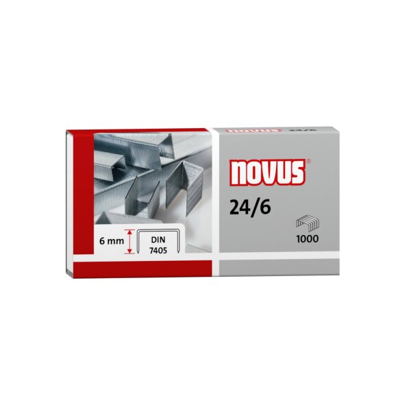 NOVUS Heftklammer 24/6 DIN für 2 bis 25 Blatt - 1000St