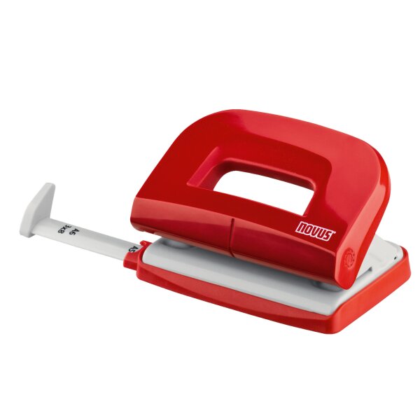 Locher NOVUS E210 bis 10 Blatt mit Anschlagschiene - rot