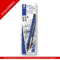 Bleistift Lumograph aqua - 4B - 8B & Pinsel, 6er Etui