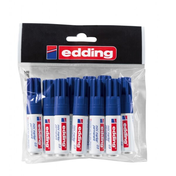 EDDING 0.5 mini marker 10er Beutel blau