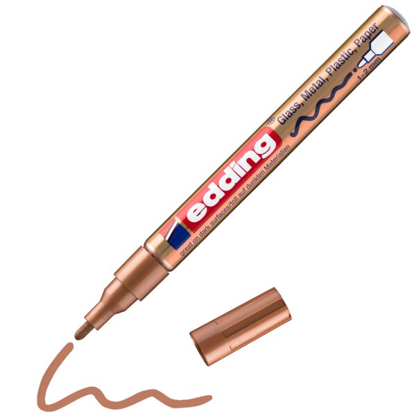 Glanzlackmarker Edding 751 Rundspitze 1-2mm - kupfer