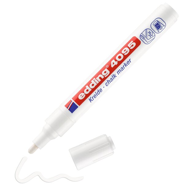 Kreidemarker e-4095 Rundspitze 2-3mm - weiß
