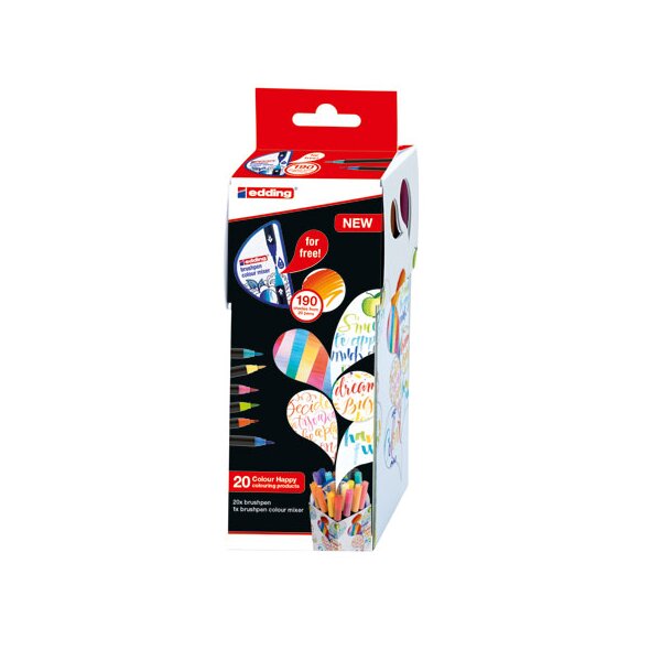 Colour Happy Set e-1340/20+1 S sortiert, 20x Brushpen +...