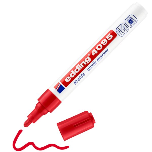 Kreidemarker e-4095 Rundspitze 2-3mm - rot