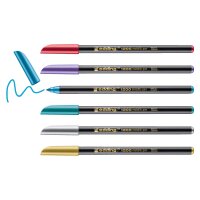 Fasermaler 1200 metallic colourpen, 1 - 3 mm, 6er Set Sortiert