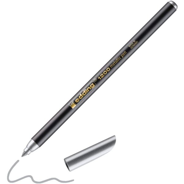 Fasermaler 1200 metallic colourpen, 1 - 3 mm, silber