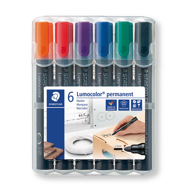 Marker Lumocolor perm 6St Box