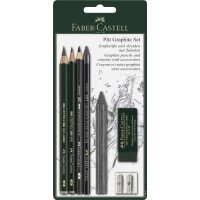 Reisskohlestift PITT Graphite, Set auf Blisterkarte