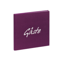 Gästebuch 25x25cm 180S violett