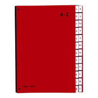 Pultordner Color 24 Fächer A-Z rot