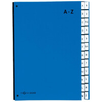 Pultordner Color 24 Fächer A-Z blau