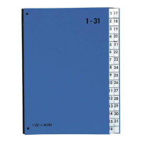 Pultordner Color 32 Fächer 1-31 blau