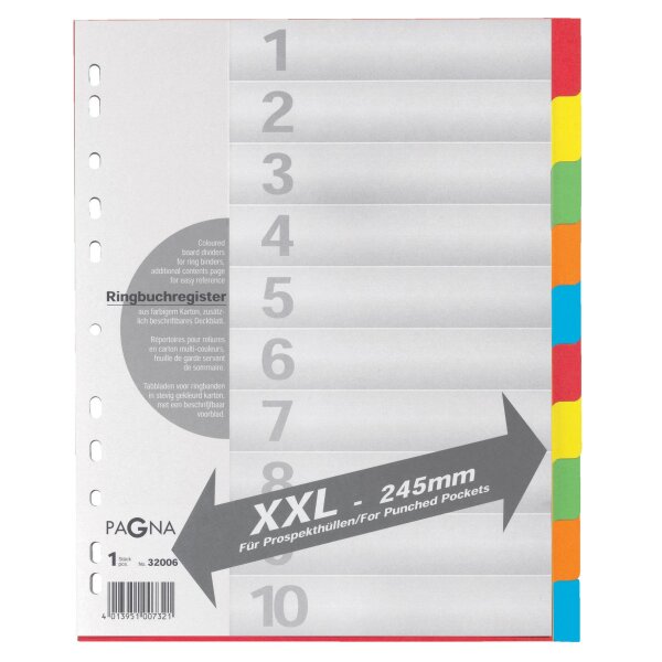Register A4 XXL 10tlg. 5-farbig
